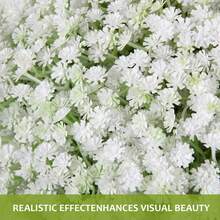 60pcs Artificial Baby's Breath Flowers, Realistic Artificial Flowers, Suitable For Home Decor, Wedding, Wedding Supplies, Wedding Decoration, Artificial Decoration, Multi-Functional Tabletop Display Artificial Flower Decoration - White - View 2