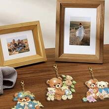 Diamond Painting Cartoon Bear Pendant Keychain Bag Charm - View 4