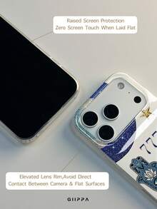 GIIPPA 1pc Evil Eye & Star Pattern Design Phone 17 Pro Max Phone Case, Compatible With Phone 16 Pro Max, 15 Pro Max, 14 Pro Max, Korean Style High-End Fashion & Fun Phone Case, Compatible With 11/12/13/14/15/16 Pro Max Plus, Elegant Design Suitable For Men & Women, Perfect Gift For Girlfriend On Christmas, Valentine's Day, Easter, Wedding Season And Birthday! - Multicolor 1 - View 6