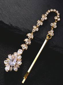 outingfit 1pc Vintage Bridal Forehead Chain Pearl Hair Chain Wedding Jewelry - Gold - View 4