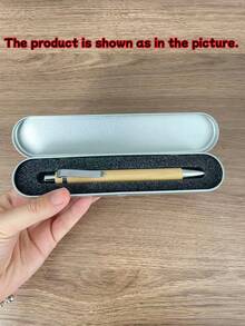 1套/2套/4套/5套竹製圓珠筆附筆盒，筆身與筆盒可客製文字，黑色墨水圓珠筆，適合教師、辦公室、辦公用品、同事與員工露營文具，可客製內容文字與多種藝術字體，勵志刻字，可客製字母，充滿動力，適合返校季，適合作為生日禮物、週年紀念品 - 彩色 - 查看 13