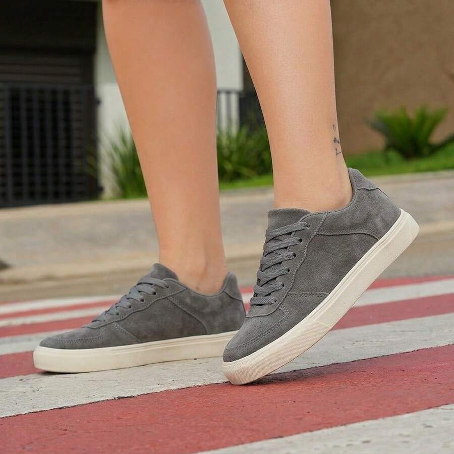 Comfortable Unisex Sneakers With A Classic And Versatile Design For Any Occasion. Immediate Shipping. - Xám - Xem 1