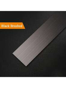 1pc Black/Golden Titanium Stainless Steel Decorative Strip Edge/Border/Trimming/Ceiling Background Self-Adhesive Titanium Alloy Flat Decorative Sticker Tape With A Metallic Mirror-Like Effect In Silver/Black/Rose Gold/Gold Color - Multicolor - View 34