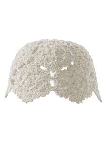 1 Pc Floral Crochet Hollow Out Boho Cotton Knit Headscarf Hat Summer Beach Breathable Thin Skull Cap Y2K Hippie Hair Accessory - Stylish Cutout Head Covering - View 13