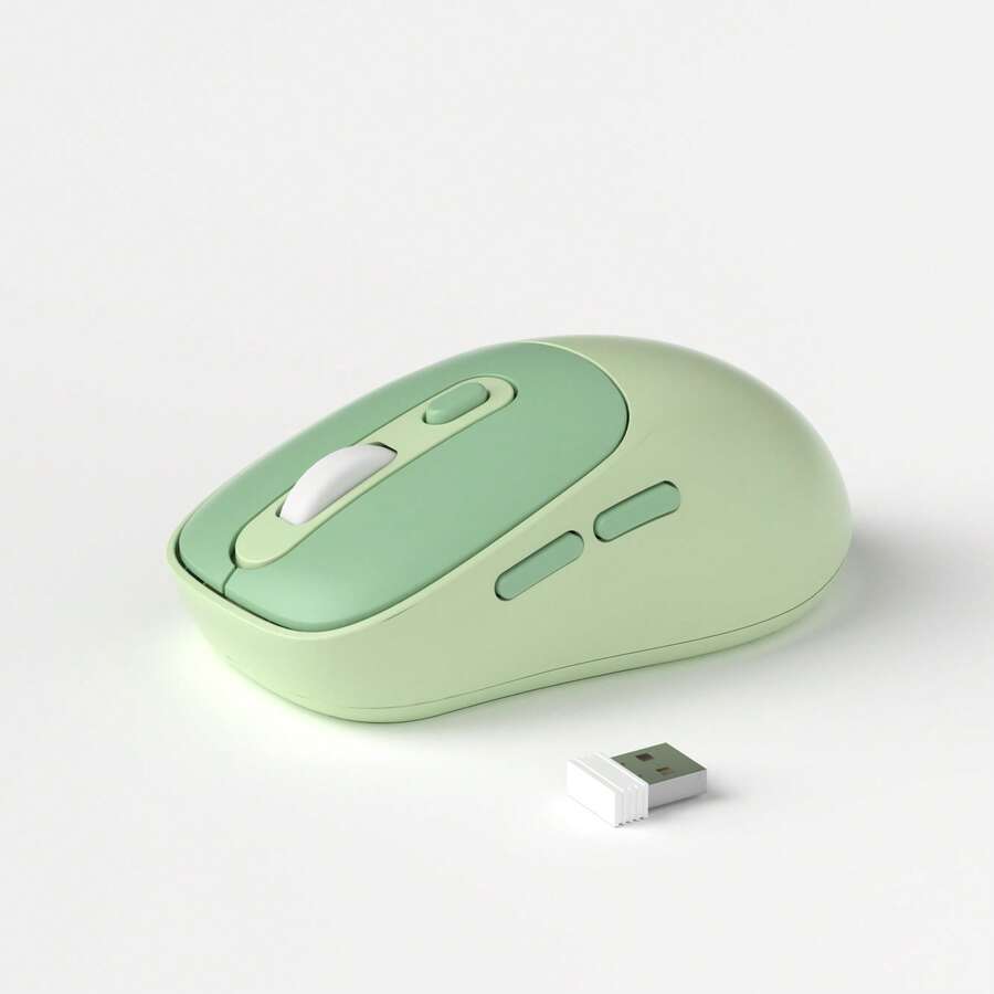 MAGEEGEE 2.4G Mouse For Laptop With USB Receiver, Slim Travel Mice Compatible With MacBook Air/Pro Laptop Computer Tablet - Mixed Green - View 1