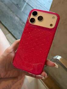 Y2K Full Screen Pink Polka Dot Glossy Phone Case Compatible With IPhone 17 Pro Max 17Pro 16 Pro Max 15 Pro Max 14 Pro Max 15 14 16 Plus 13 12 Pro Max 11 Stylish Protection IMD Soft Back Cover - Hot Pink - View 1