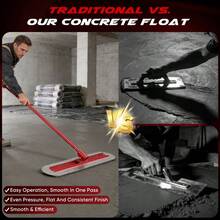 Stainless Steel Concrete Bull Float Tools, 120x30cm Round End Bull Float With 4 Float Handles & Angle Adjustable Bracket, Smooth & Efficient Concrete Finishing Tools For Concrete Finishing - A - View 5