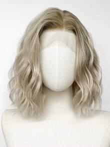 Peluca de encaje frontal HD 13x4 para mujeres, cabello sintético ondulado resistente al calor de 12 pulgadas, pelucas de encaje sin pegamento de longitud de hombro para uso diario, fiesta&cita (marrón), Halloween - Multicolor - Ver 6