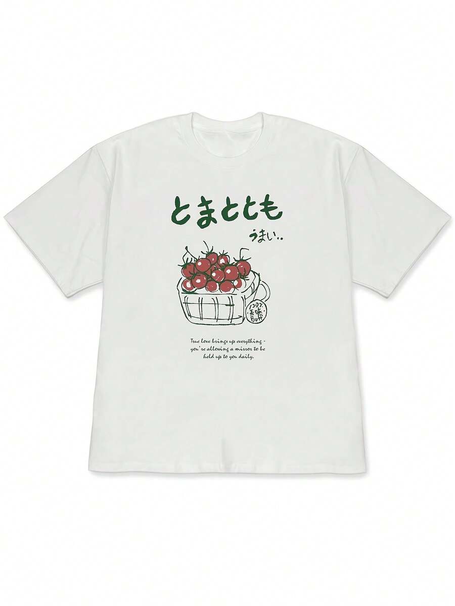 2026New Spring/Summer Hand-Painted Style Short Sleeve T Shirt,Summer Street Style That Attracts Attention,Fashionable Women's Artistic Style Top - 白色 - 查看 1