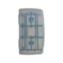 Estante plegable para secar biberones, estante portátil a prueba de polvo con cubierta, soporte para secar biberones, caja de almacenamiento plegable para drenaje. - Azul oscuro - Ver 1