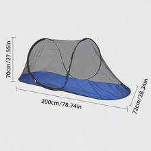 200*72*70cm No-Installation Quick-Open Portable Mosquito Net For Camping And Business Travel - Blue - View 8