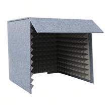 LOYALHEARTDY Desktop Soundproof Cover, Portable Vocal Recording Booth, Vocal Sound Absorbing Shield - Grey - View 7