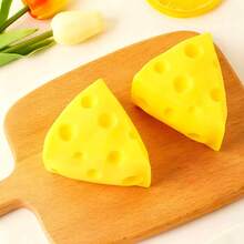 1pc Realistic Baking Butter & Cheese Combination Slow Rebound Stress Relief Toy, Soothe Tension, Includes Butter Stick, Triangle And Square Cheese Shapes, Multi-Texture Experience To Relieve Stress, Creative Gift For Men And Women, Practical Office & Leisure Stress Relief Item - Multicolor - View 10