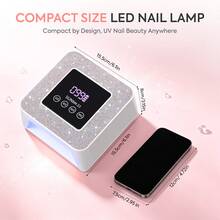 Mini UV LED Nail Dryer 21 Beads USB Nail Light 4 Timing Setting Square Screen Fast Cure All Gel Polish For Manicure - Multicolor - View 8