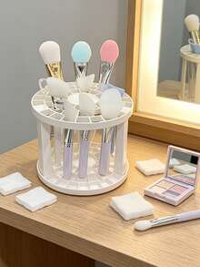 1pc Cosmetic Storage Rack, Multi-Functional Detachable Organizer, Desktop Makeup Brush Holder With Compartment Storage Box Plastic Cosmetic Organizer For Lipstick, Jewelry, Dressing Table And Dressing Room, Suitable For Eyebrow Pencil, Lipstick, Brushes And Makeup Supplies, Living Room, Kitchen, Bathroom, Bedroom And Other Places, Perfect Gift For Valentine's Day And Thanksgiving, Sturdy Cosmetic Dressing Table Organizer - Multicolor - View 6