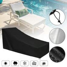 1pc Outdoor Beach Chair Cover, Sunlounger Cover, Oxford Fabric Waterproof Dustproof Cover - Multicolor - View 4