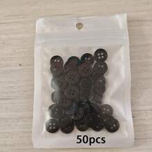 MIBORIL 50pcs/10mm Diameter Colorful Thin Rim Round Resin Buttons, Suitable For Various Clothing Repair Buttons, Sewing Buttons, 4-Hole Hand-Sewn Buttons, DIY Buttons - Buttons - View 7