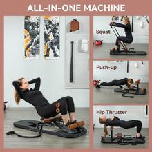 Foldable  Squat Machine, Hip Thrust Machine With Push Up Stand, Multipurpose Glute Workout Equipment-XY446133 - A91-381V00BK - View 4