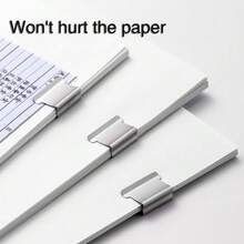 2pcs Premium Paper Fastener Clips, Holds Up To 40 Sheets. Paper-Friendly Binder & Folder Fasteners, Back To School Office Supplies - Random - View 4