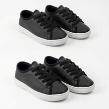 KIT 2 Tenis De Menino Básico | + Economia e Praticidade em um Só Kit Com Estilo | LEVE 2 PARES! - Preto Cs + Preto Cs - Visão 16