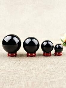 1 buah Bola Kristal Obsidian Alami dengan Dudukan, Dekorasi Meja, Batu Energi Penyembuhan Koleksi untuk Rumah, Hadiah Liburan - bola obsidian - View 11