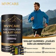 Shilajit Gummies Shilajit Puro Del Himalaya 85 Micronutrientes MVPCARE Apto Para Hombres Y Mujeres 100% Natural Orgánico 60 Gomitas - Una botella - Ver 4