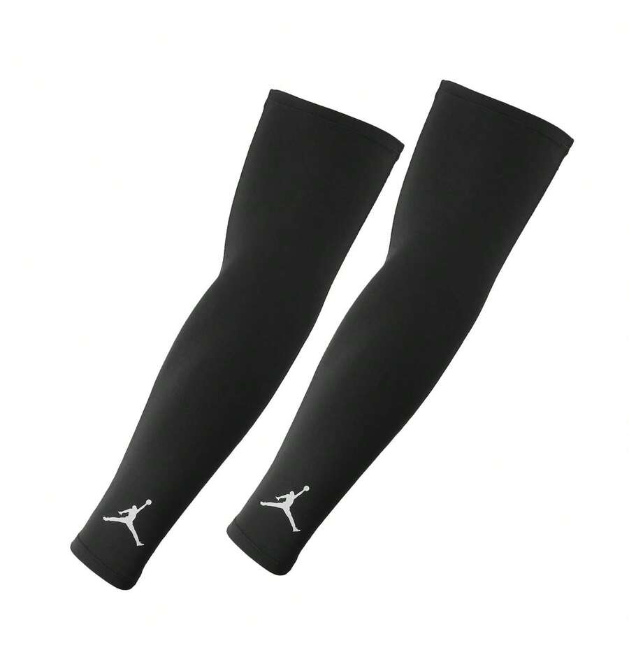 Nike Jordan Sports Elbow Pads Men Ice Sleeves Arm Covers Breathable UV Protection Moisture Wicking Sun Protection Arm Sleeves - Black - View 1