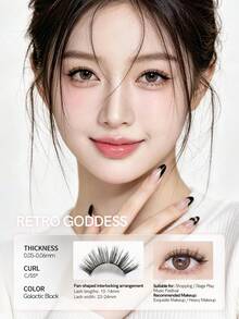 Mlen Diary Magnetic False Eyelashes Set 10-14mm, Reusable, No Eyeliner Needed Upgraded Version, 3D Double Magnetic Eyelashes, Portable Glue-Free Eyelash Clusters, Suitable For Lightweight Natural Makeup - Black - View 2