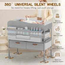Diaper Changing Table - Grey - View 3