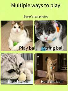 Fun DIY Plush Cat & Dog Teaser Toy, Interactive Launching Training Toy Gun Set, Indoor Exercise Boredom Relief Interactive Fun, Strengthen Bond, Silent High-Elastic Plush Ball, Launching Gun (Toy Gun Color Random) - Multicolor - View 6