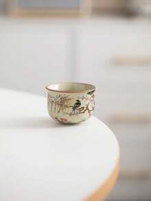 1/2/4/6pcs Ceramic Tea Cups, Vintage Home & Guest Tea Cups, Kung Fu Tea Cups, Black Tea Cups, Water Cups, Espresso Cups, Gift Cups, Suitable For Daily Use, Gatherings, Parties - Multicolor - View 3