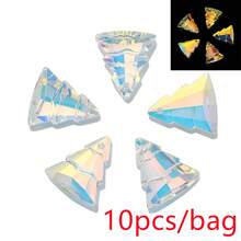 10入/包 13*15mm 玻璃單孔聖誕樹吊墜 DIY 手作珠寶配件 手機鍊鑰匙圈吊飾裝飾材料 - 13*15mm聖誕樹 - 查看 9