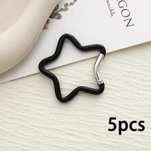 5pcs/10pcs Multicolor Star-Shaped Clasp Keychain Fastener, Clothing & Bag Decorative Buckle, Car Key Pendant, Holiday Birthday Decoration - Multicolor - View 12