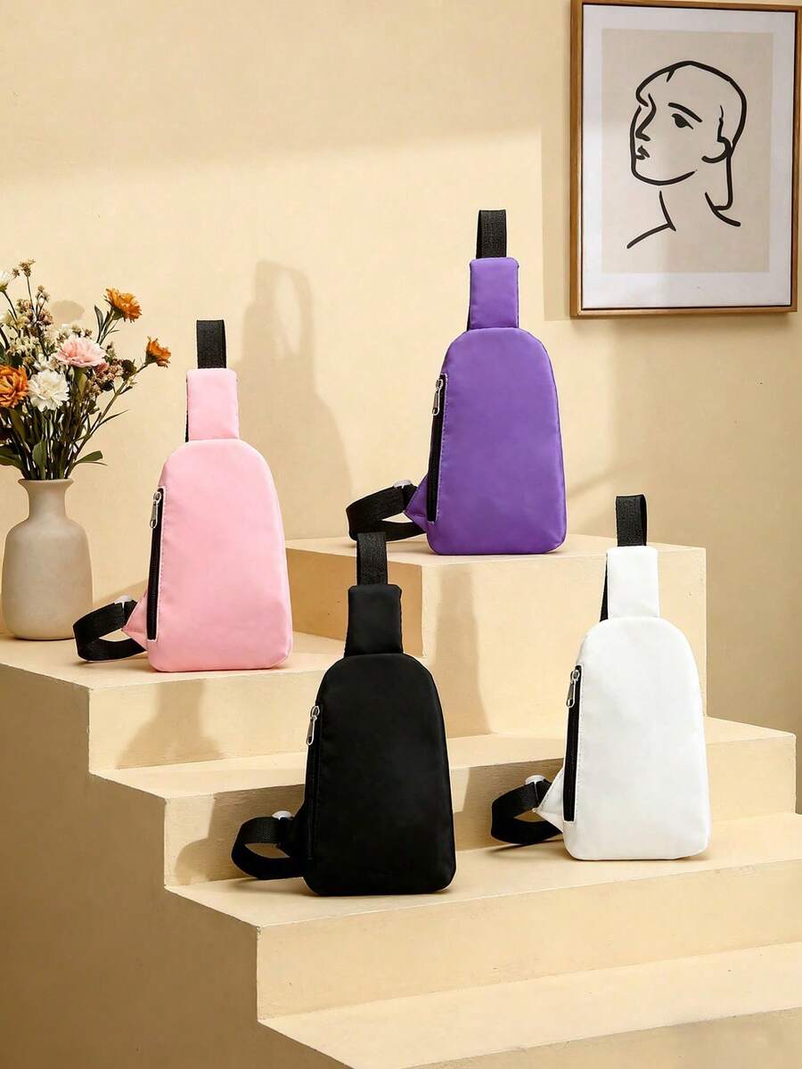 This Stylish Solid-Color Mini Chest Bag/Shoulder/Crossbody Coin Purse Is Suitable For Various Occasions And Is The Perfect Gift For Teenagers. - Multicolor - View 1