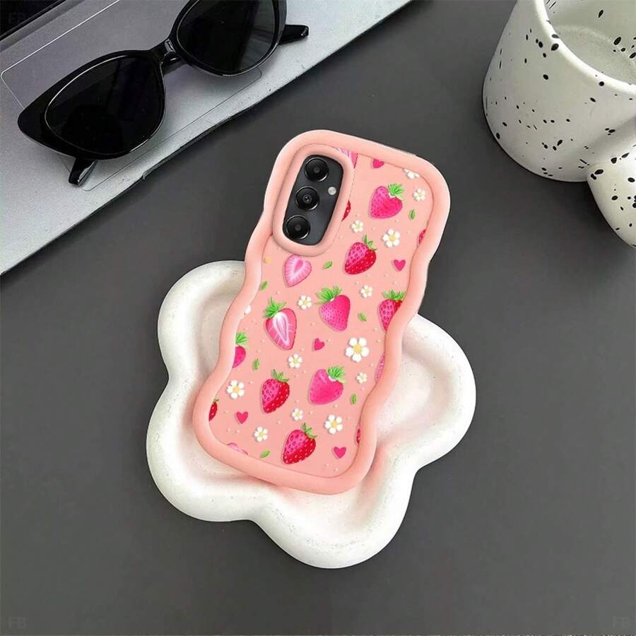 Capa de Celular: PSZ10025 Adequada para for , Compatível com for Galaxy A04s/A05s/A13 5G/A13/A14 4G/A14 5G/A15 4G/A15 5G/A16/A16 5G/A17/A24 4G/A25 5G/A26 5G, Capa de Celular com Absorção de Choque, Antiderrapante, Leve, Durável, Antimanchas e Resistente à Sujeira - Rosa chiclete - Visão 1