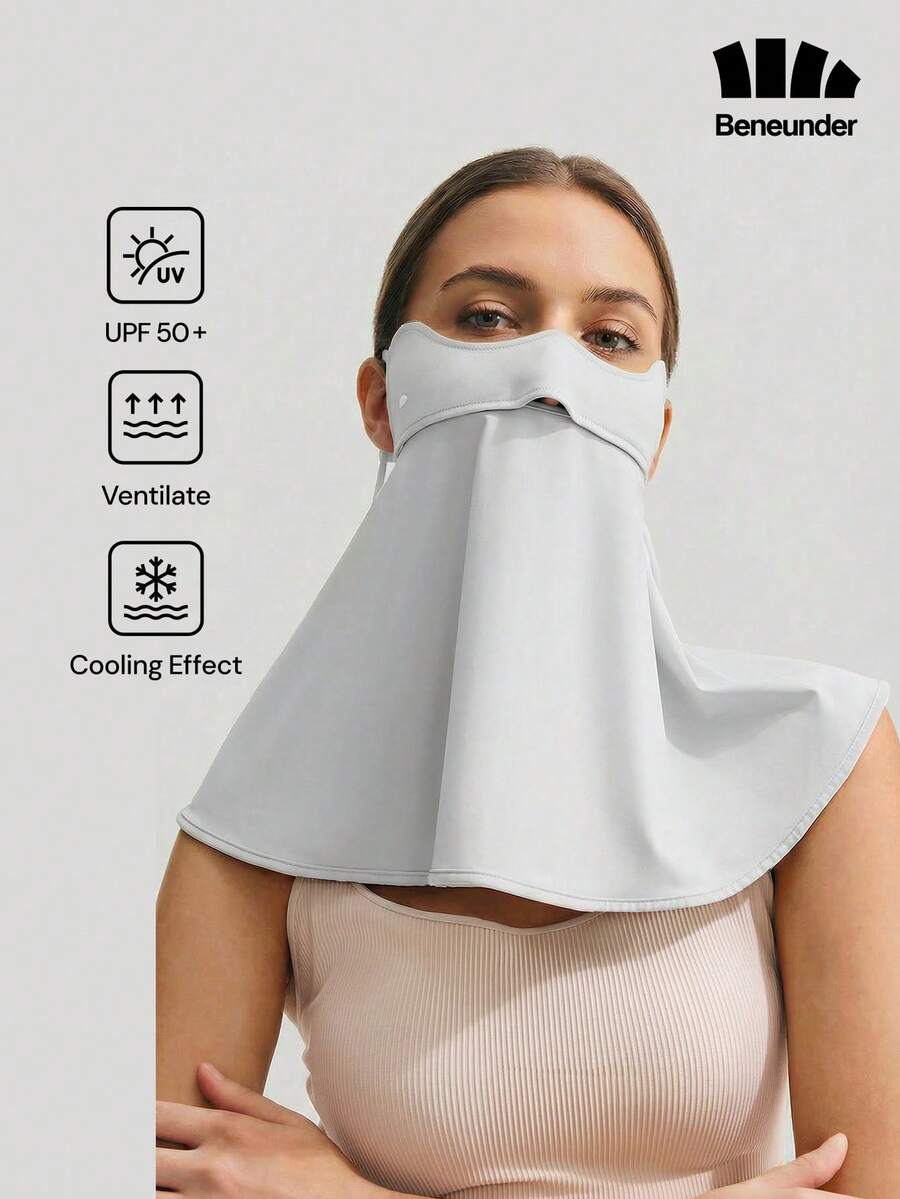BENEUNDER Máscara de Protección Solar para Cuello con Enfriamiento – Modelo AL340 - Gris - Ver 1