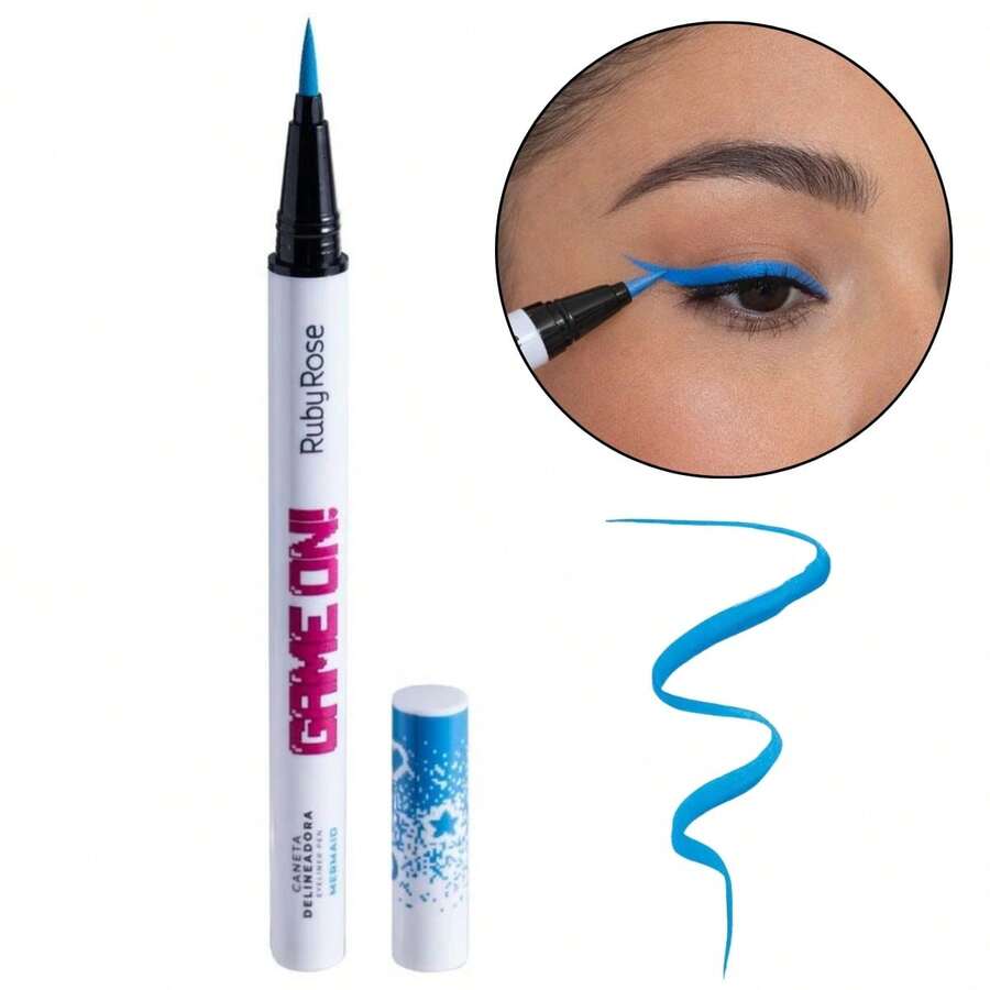 Colored Eyeliner Pen Game On  Matte Finish - 美人魚-7 - 查看 1