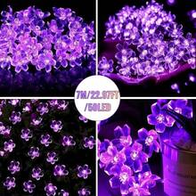 20/50/100 LED Solar String Lights, 8 Lighting Modes, IP65 Waterproof Fairy Lights, Suitable For Yard, Camping, Party, Holiday, Christmas, Wedding Decoration, Outdoor Solar Garden Lights - Solar-powered Cherry Blossom Lights - View 15