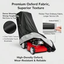 1 Peça Capa para Cortador de Grama, Projetada para Armazenamento Externo, Disponível em Múltiplas Cores, Adequada para a Maioria dos Cortadores de Empurrar. Feita de Tecido Oxford 600D com Fechamento de Cordão na Bottom . - cobertura para gramado - Visão 4
