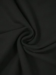 Hidkat Men's Summer New Colorblock Waffle Knit Polo T-Shirt, Lightweight And Breathable, Fit, Suitable For Casual Wear And Outdoor Hiking - Black - View 4