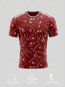 1pc Personalized 2627 Season Liverpool Style Men's Football Jersey - Number, Team Name And Team Logo Short Sleeve T-Shirt. Best Gift. Casual Sports - Red - View 2