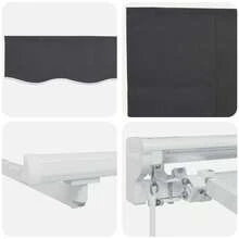 vidaXL Store banne rétractable anthracite, 400 x 200 cm. Pour plus de détails, veuillez consulter la suite. Ce produit convient aux balcons, jardins, abords de piscine et peut également servir d'élément décoratif pour votre maison. - Multicolore - Voir 4