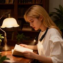 1pc LED Neck Reading Light, USB Rechargeable LED Hands-Free Flashlight, Neck Lamp, Reading Light, Book Light For Reading In Bed, Perfect For Reading, Knitting, Camping, Repairing, Running. - 3-color Adjustable Light - View 5