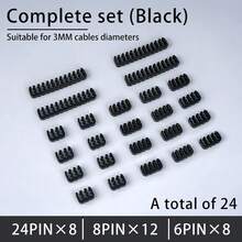 24/12/8/4 Pcs PVC Cable Comb Wire Clamp Organizer Sleeved Cables For 3mm ATX ITX 24/8/6 Pin CPU GPU Modular Power Cable Desktop PC Computer Case Wiring Management Tool - View 6