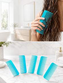 Wide Tooth Detangling Comb For Curly And Wet Hair, Anti-Frizz Hair Brush, Soft Scalp Shampoo Brush, Hair Styling And Care Tool, Cosmetic Accessory For Women And Girls, Back To School, Holiday Gift, Travel Essential, Hair Accessory - Multiple Styles - View 2