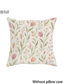 2D Flat 1/2/4pcs Bohemian Floral Throw Pillow Covers Pastel Green Cosy Decorative Pillowcases One-Sided Printing For Living Room Bedroom Sofa Bed Decor Without Pillow Inserts - Pastel Green - View 10