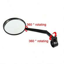 1 Pair Bicycle Rearview Mirrors, Compatible With Mountain / Road Bikes, Multi-Angle Adjustable Handlebar Mirrors, Convex Lens Expands Rearview Field Of Vision, Universal Cycling Accessories - Multicolor - View 3