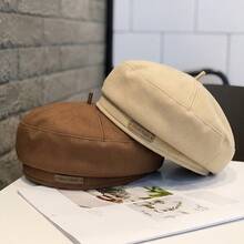 1/2 piezas - Boina francesa de gran tamaño para mujer, boina de mezcla de lana vintage de moda, gorro de artista suave que estiliza el rostro, versátil y elegante para otoño e invierno - Multicolor - Ver 10