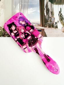 BEATURE Three Anime Cartoon Girls Pattern Air Cushion Comb, Scalp Massage Comb, Anti-Static, Durable ABS Handle, Suitable For All Hair Types, High-Quality Air Cushion Comb. - Air Cushion Comb - View 11