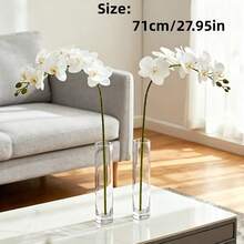 1/6pcs Artificial Orchid Flowers, Large Vivid Phalaenopsis Orchid Flower Stems, Classic Style Artificial Orchid Branches, Decorative Silk Phalaenopsis Flowers, Ideal For Home Decor, Weddings, Halloween And Thanksgiving - Phalaenopsis Orchid - View 13